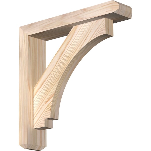 Ekena Millwork Imperial Craftsman Smooth Bracket w/ Offset Brace, Douglas Fir, 3 1/2"W x 16"D x 16"H BKT0402X16X16IMP04SDF - main